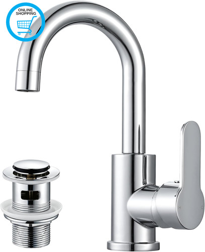 Basin mixer tap with - tap, pop