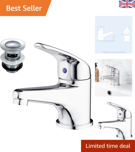 Elegant chrome mono basin tap - basin,