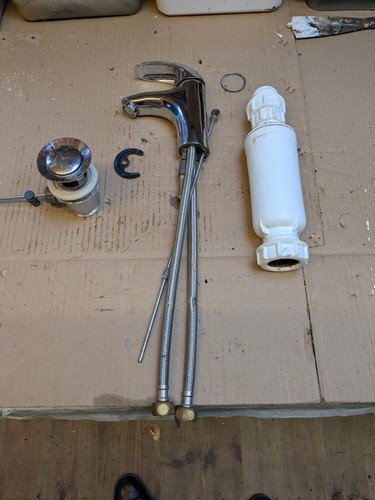 Basin taps complete with - basin,