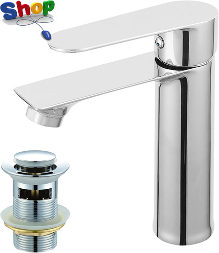 Basin mixer tap with pop - basin,