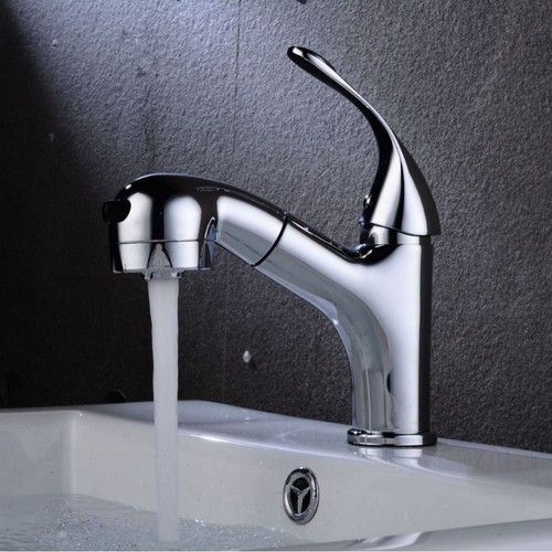 Pull out bathroom sink faucet - bathroom,